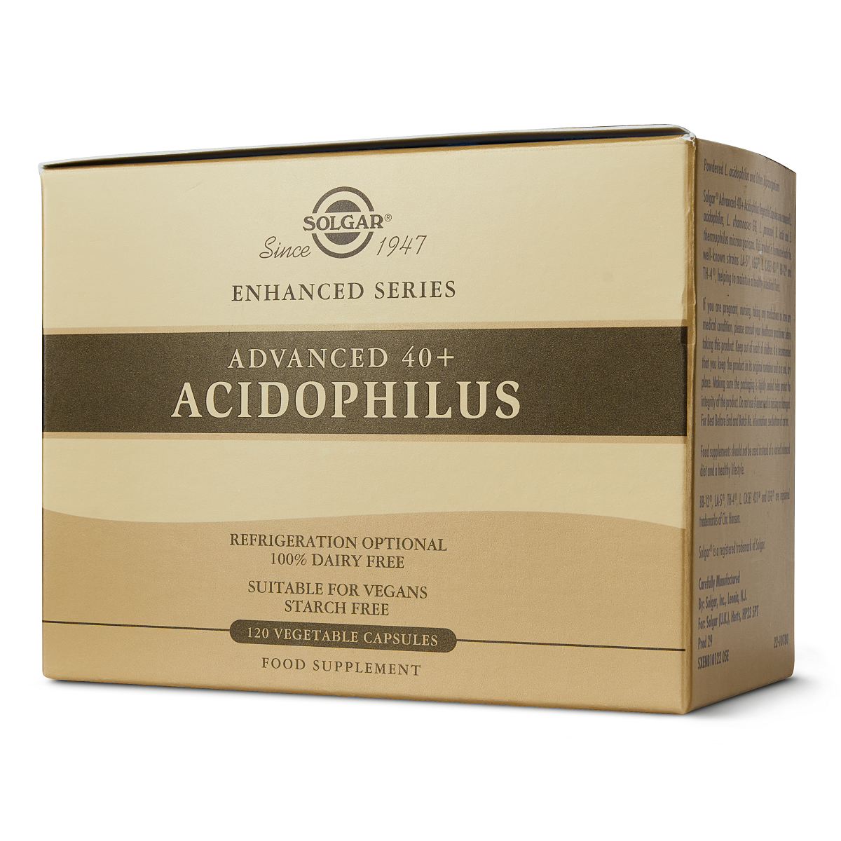 40 PLUS ACIDOPHILUS AVANZADO (NO LÁCTEO). Cápsulas Vegetales