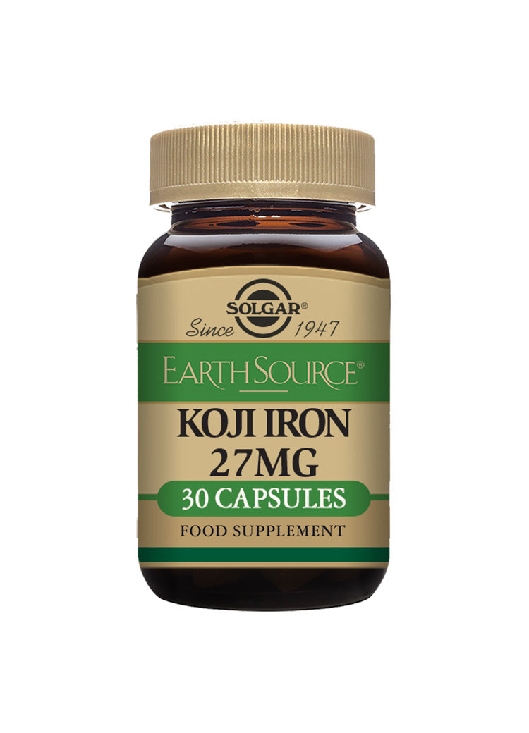 EARTH SOURCE® KOJI IRON 27 mg. 30 Cápsulas Vegetales