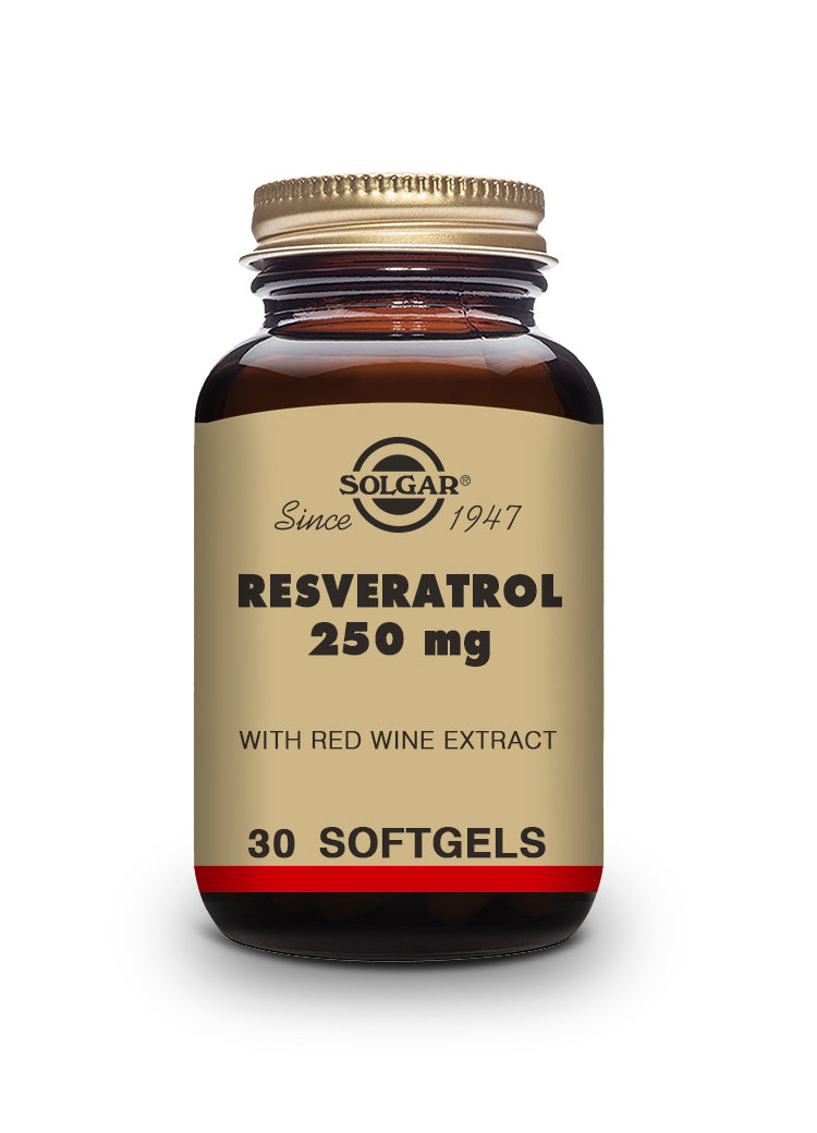 RESVERATROL 250 mg con Extracto de Vino Tinto. 30 Cápsulas Blandas