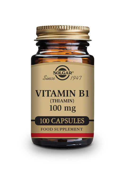 VITAMINA B1 100 mg (Tiamina). 100 Cápsulas Vegetales