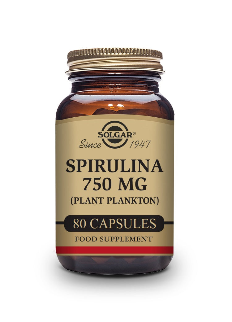 ESPIRULINA 750 mg (Placton). 80 Cápsulas Vegetales