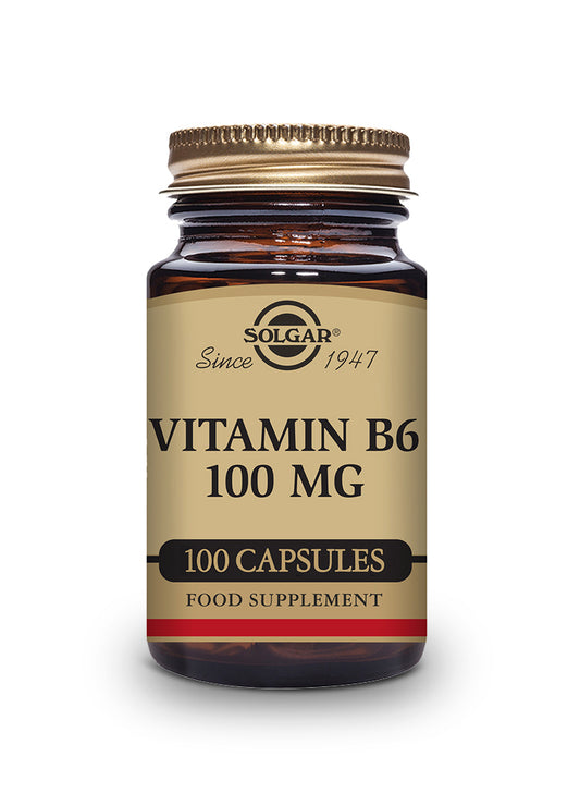 VITAMINA B6 100 mg (Piridoxina). 100 Cápsulas Vegetales