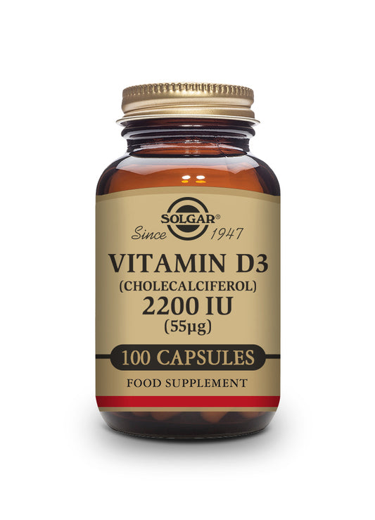 VITAMINA D3 2200 UI (55 µg) (Colecalciferol). Cápsulas Vegetales